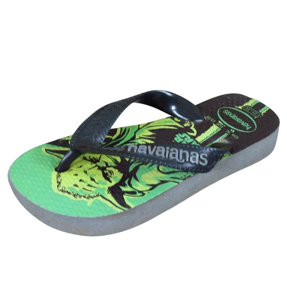 Havaianas Star Wars Toddler Boy Sandal Size 9C Casual Flip Flop Yoda Darth Vader